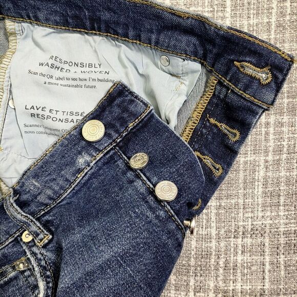 FRAME The Straight Leg Jeans in Tahiti  Blue Button Fly Men's 33 (Actual 34x31) - Picture 6 of 13